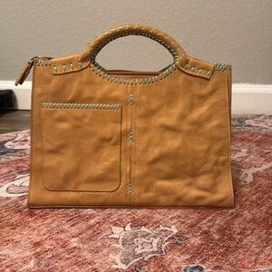 RADLEY LONDON Tan Tote with Woven Handle